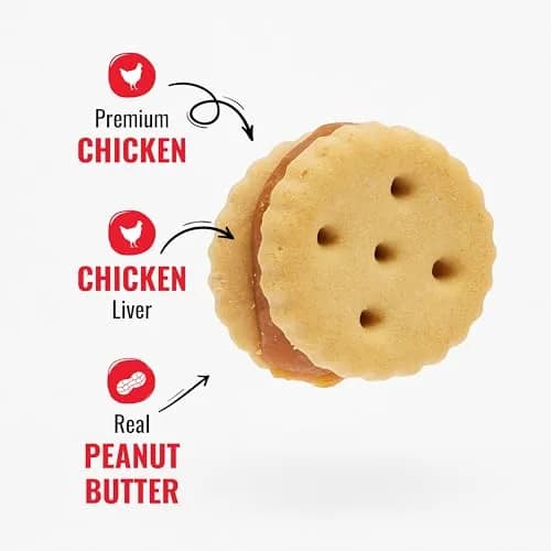 Good ‘N’ Tasty Triple Flavor Stacks Peanut Butter Dog Treats | 3.5 oz | No Artificial Flavors thumbnail 2