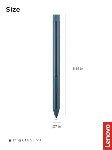 Lenovo Digital Pen 3 for Laptops, Tidal Teal, 4096 Pressure Levels | Advanced Tilt Recognition thumbnail 6