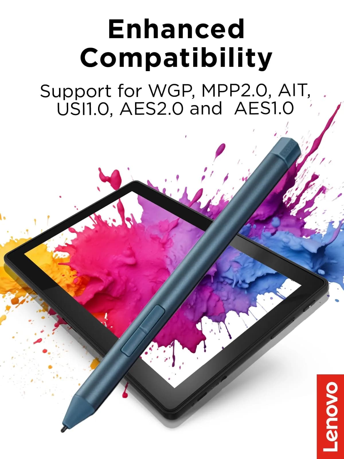 Lenovo Digital Pen 3 for Laptops, Tidal Teal, 4096 Pressure Levels | Advanced Tilt Recognition - view 2