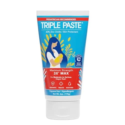 Triple Paste 3X Max Strength Diaper Rash Ointment, 40% Zinc Oxide, 6 oz | Fast Relief for Severe Baby Rash thumbnail 1