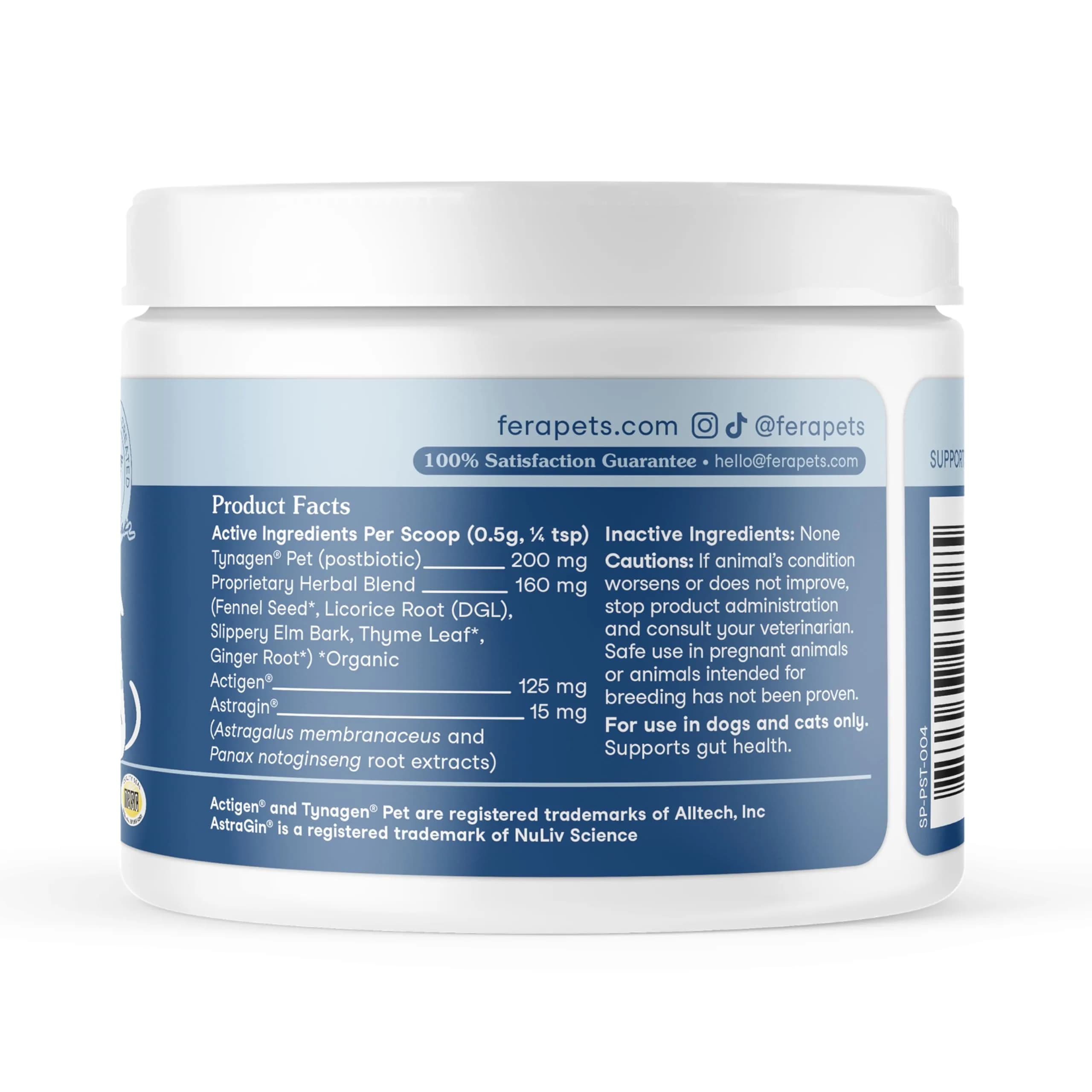 Fera Pets Postbiotics Plus Prebiotics for Dogs & Cats 60g (2.12 oz) | Digestive & Immune Support - view 9