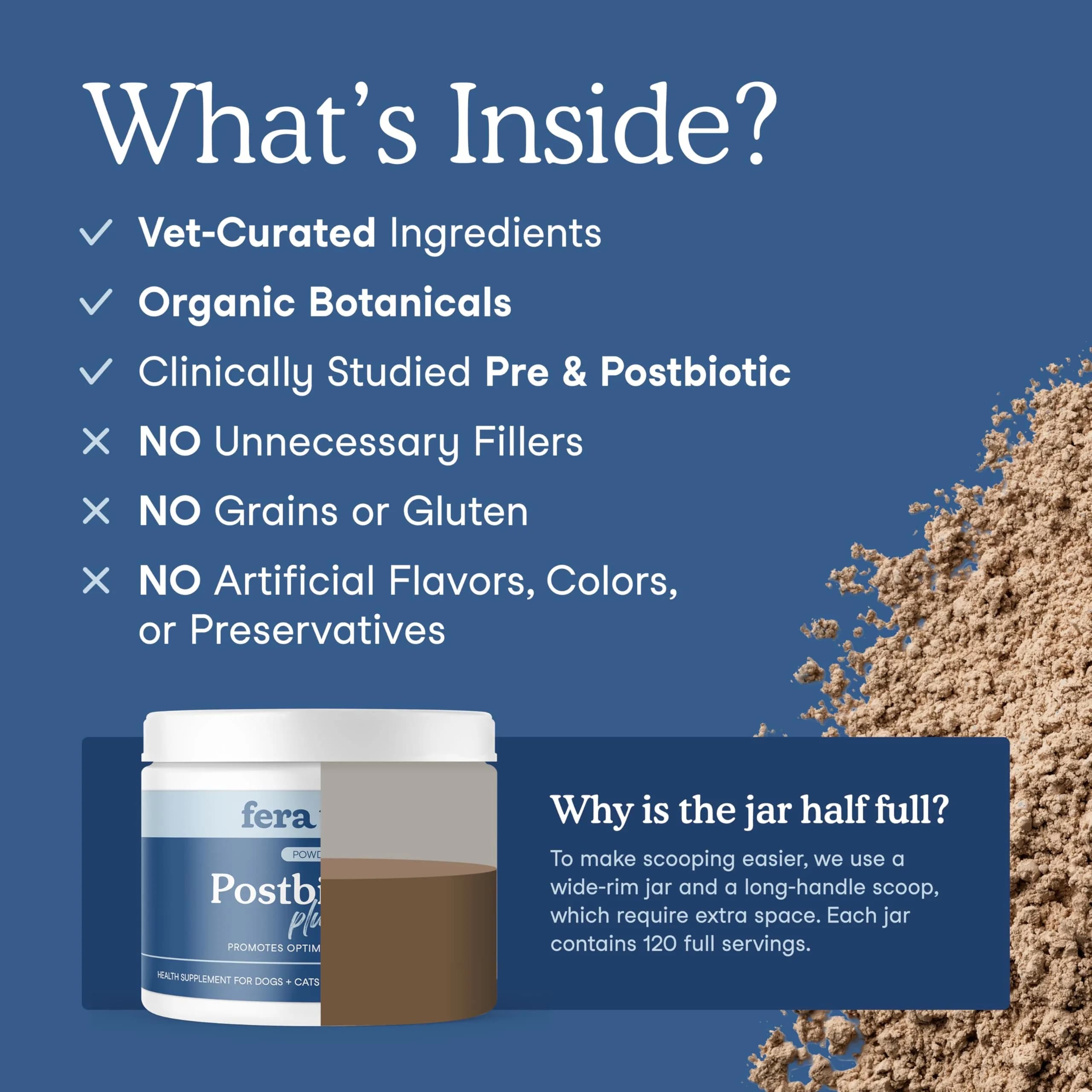 Fera Pets Postbiotics Plus Prebiotics for Dogs & Cats 60g (2.12 oz) | Digestive & Immune Support - view 3