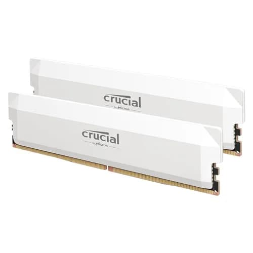 Crucial Pro 32GB DDR5 RAM Kit (2x16GB) 6000MHz CL36 White | Overclocking Desktop Gaming Memory thumbnail 1