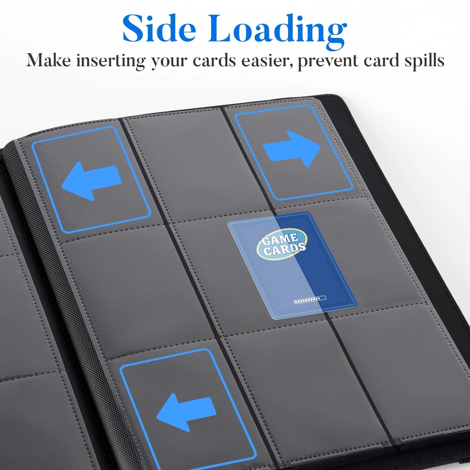 Fabmaker 9 Pocket Card Binder for 540 Cards, Navy Blue | Archival Safe Card Collection Album - view 4