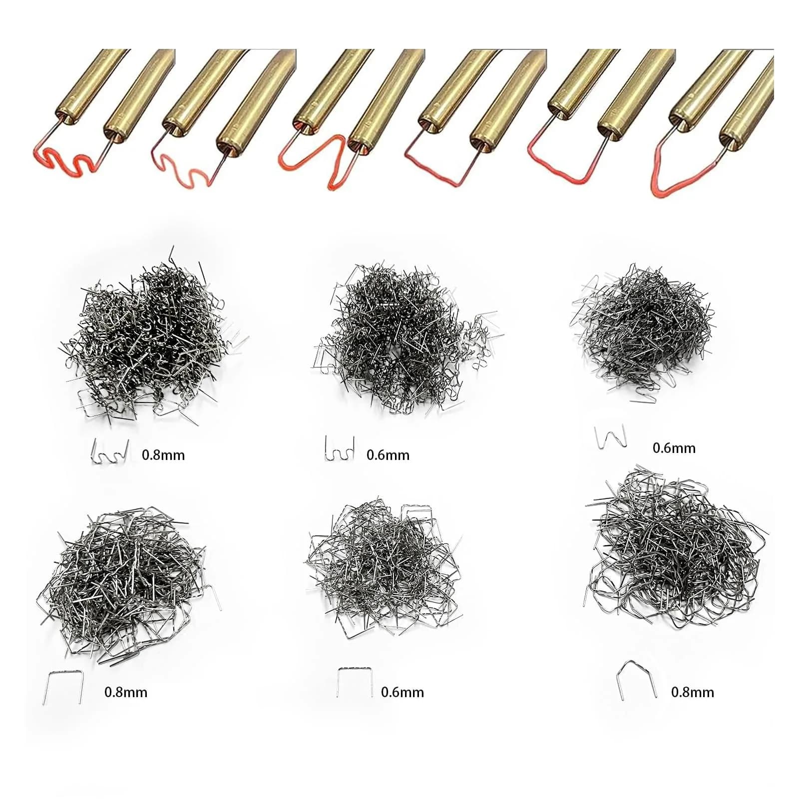 Sawvolker 3000PCS Hot Staple Plastic Welder Staples Kit | 0.6mm & 0.8mm Stainless Steel for Auto & Furniture Repair - view 3