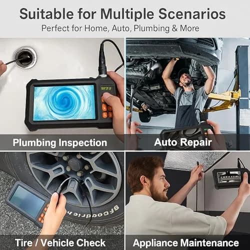 COOVIE 4.3-inch IPS Screen Borescope Inspection Camera 1920x1080P HD | 5m (16.4ft) Semi-Rigid Probe with 8 LEDs & IP67 Waterproof thumbnail 8