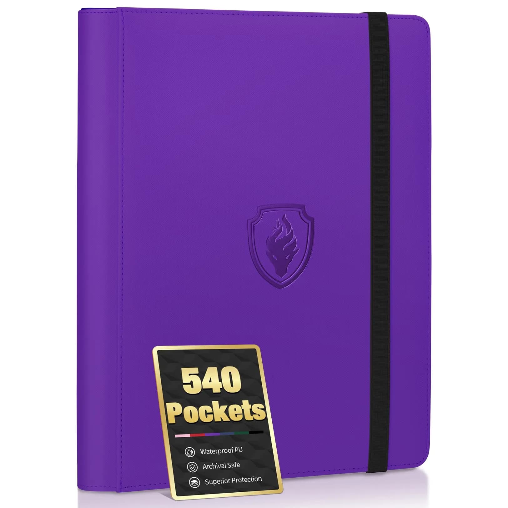Fabmaker 540 Pocket Card Binder Purple | Acid-Free Archival Safe Display Album - main product image