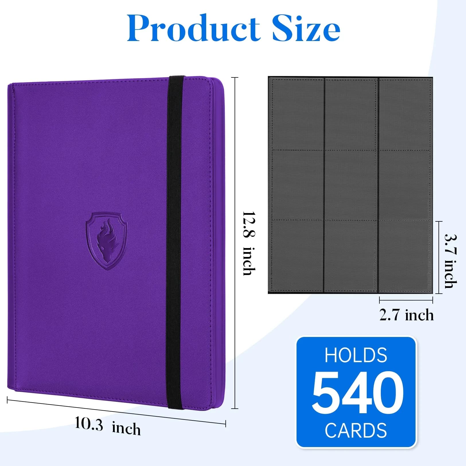 Fabmaker 540 Pocket Card Binder Purple | Acid-Free Archival Safe Display Album - view 6