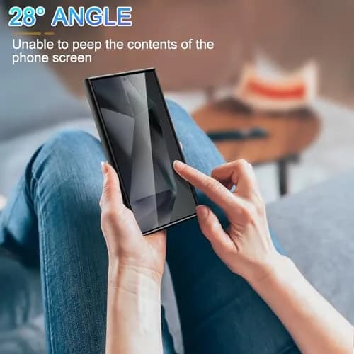 Lokyoo 2 Pack Privacy Screen Protector for Samsung Galaxy S24 Ultra | Anti-Peep, 9H Hardness, Easy Install thumbnail 3