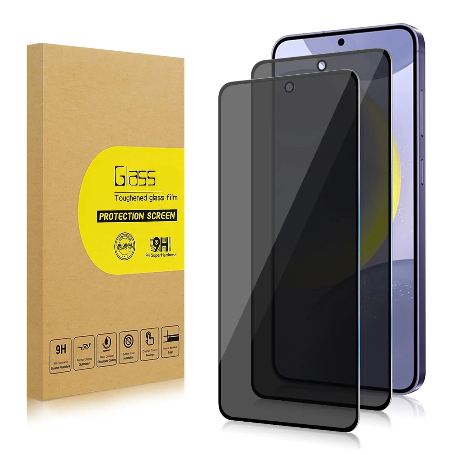 Lokyoo Privacy Screen Protector for Samsung Galaxy S24 | Anti-Peep, 9H Hardness, Easy Install