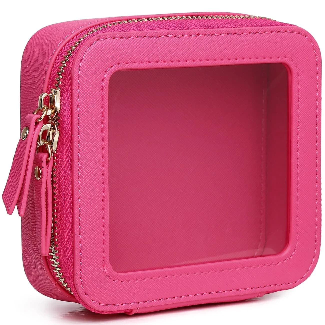 Pinkmik A/Fuxia Mini Clear Makeup Bag - TSA Approved Travel Cosmetic Case - main product image