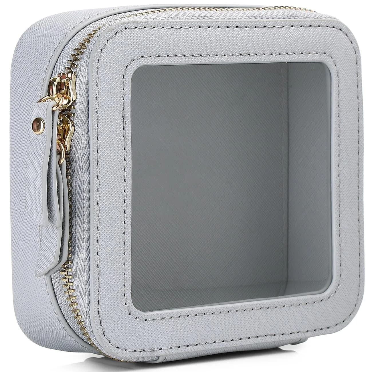 Pinkmik A/Gray MINI Clear Makeup Bag - TSA Approved Travel Cosmetic Case - main product image