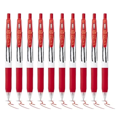 Zebra SARASA CLIP Stripes Gel Pens 10pk | Smudge Proof, 0.7mm Nib, Water Resistant, Eco-Friendly (70-120 chars) thumbnail 1