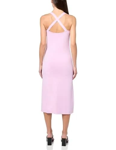 BCBG New York Women's Sleeveless Sweetheart Neck Midi Sweater Dress, Orchid | Flattering Fit & Versatile Style thumbnail 2
