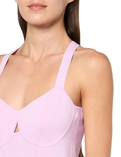BCBG New York Women's Sleeveless Sweetheart Neck Midi Sweater Dress, Orchid | Flattering Fit & Versatile Style thumbnail 3