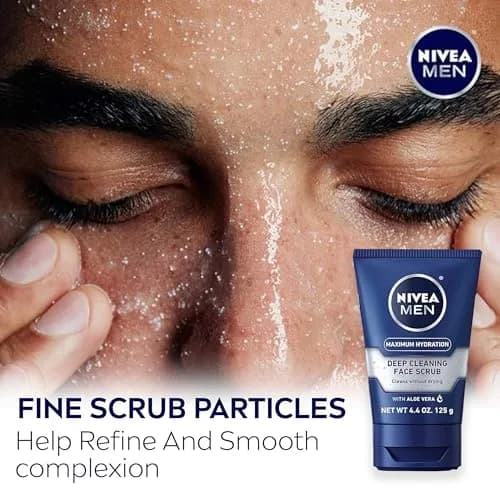NIVEA MEN Maximum Hydration Face Wash & Scrub Set | 5 Fl Oz Face Wash, 3x4.4 Oz Face Scrub thumbnail 4