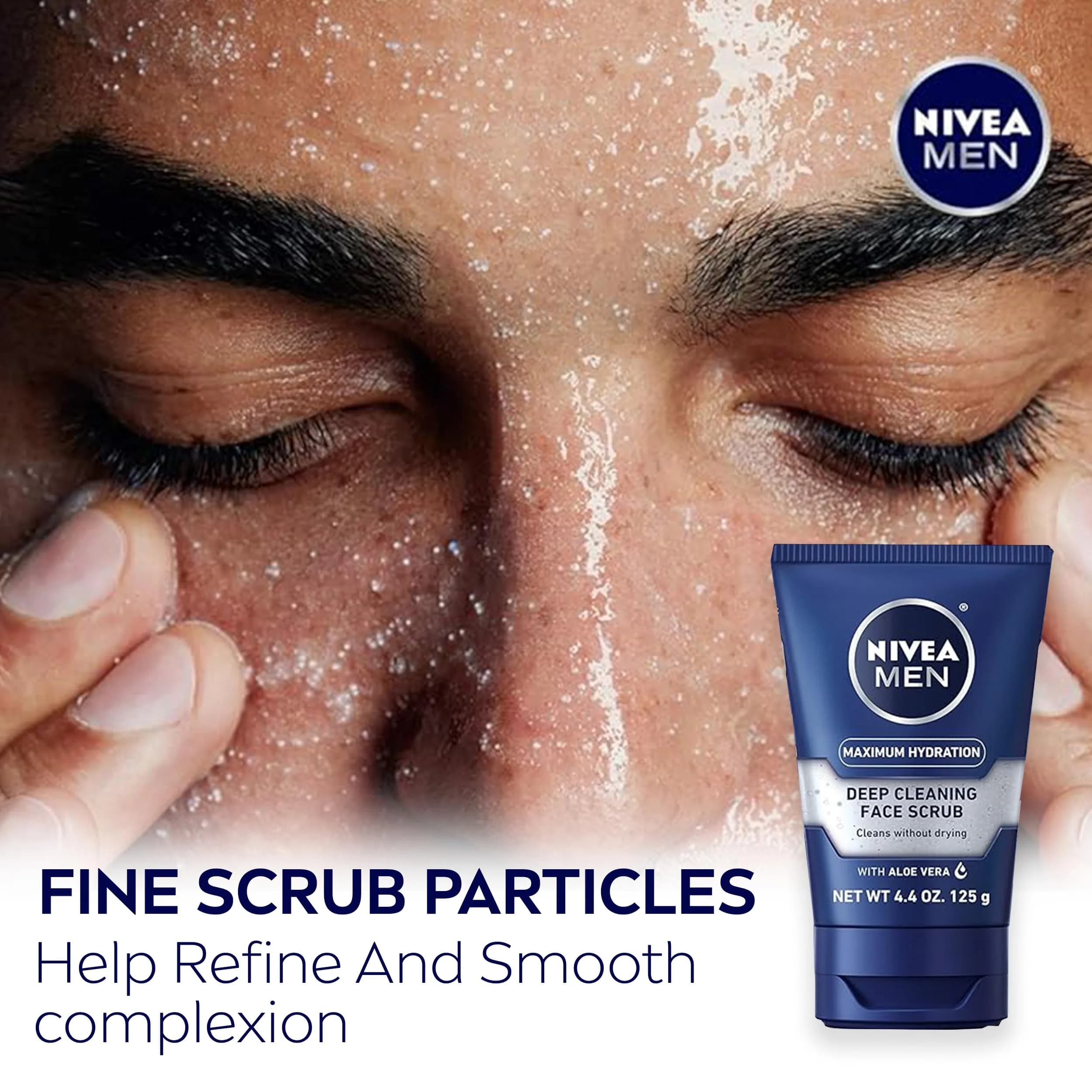 NIVEA MEN Maximum Hydration Face Wash & Scrub Set | 5 Fl Oz Face Wash, 3x4.4 Oz Face Scrub - view 4