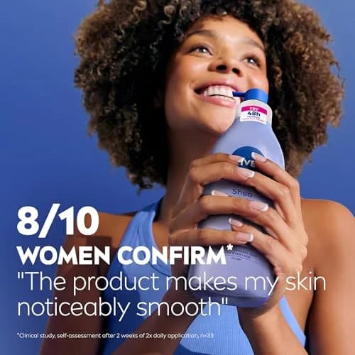 NIVEA Shea Nourish Body Lotion & Shea Butter Body Wash Set | 16.9 Fl Oz (500ml) & 20 Fl Oz (591ml) thumbnail 6