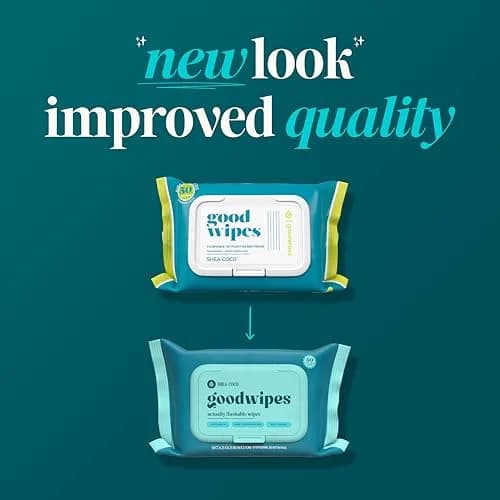 goodwipes Flushable Wipes Shea Coco XL Size | Septic Safe & Plant-Based (153 Count) thumbnail 5