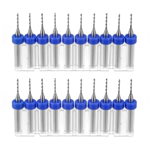 uxcell 1.1mm Tungsten Carbide PCB Drill Bits 2 Set (20 Pcs) | Precision Rotary Tool Bits for Electronics thumbnail 1