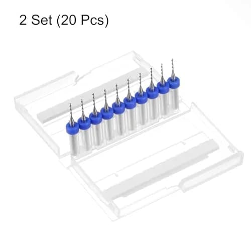 uxcell 1.1mm Tungsten Carbide PCB Drill Bits 2 Set (20 Pcs) | Precision Rotary Tool Bits for Electronics thumbnail 3