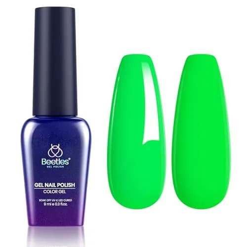 beetles Gel Polish Ghost Phantom 0.5 Fl Oz | Neon Green UV/LED Long-Lasting Nail Art thumbnail 1