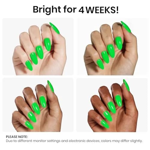 beetles Gel Polish Ghost Phantom 0.5 Fl Oz | Neon Green UV/LED Long-Lasting Nail Art thumbnail 5