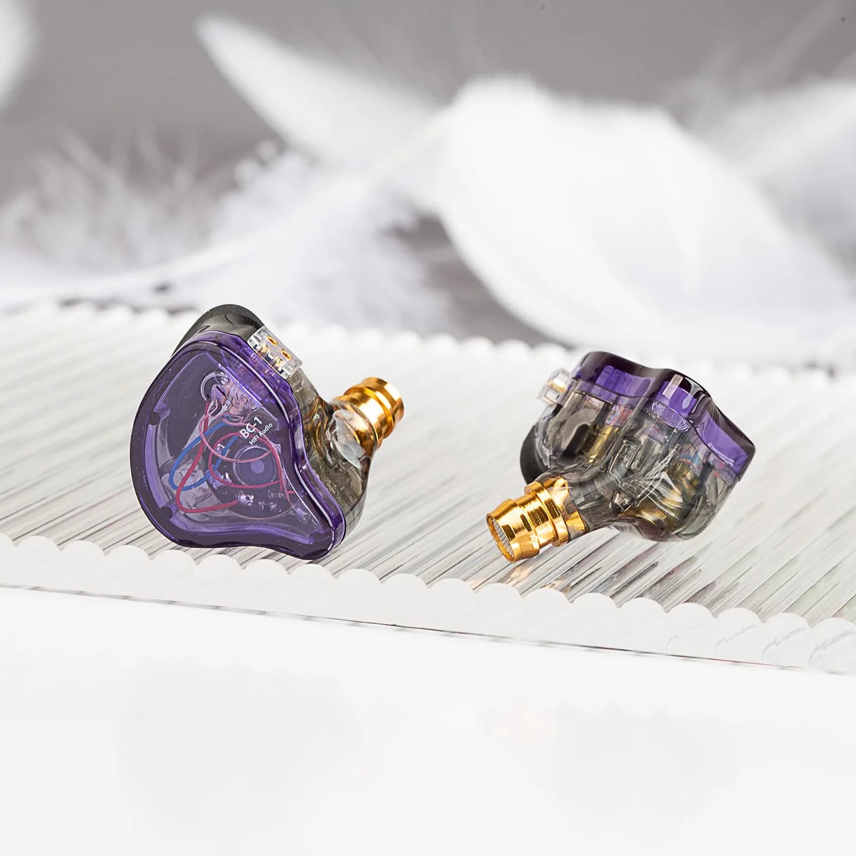 CCZ Melody In-Ear Monitors Wired Earbuds with 1DD 1BA Hybrid Drivers, Detachable 4N OFC Cable, 3.5mm Plug, Purple (16 Ohm, 110dB) | Studio Monitoring HIFI Bass - view 8