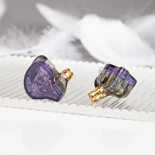 CCZ Melody In-Ear Monitors Wired Earbuds with 1DD 1BA Hybrid Drivers, Detachable 4N OFC Cable, 3.5mm Plug, Purple (16 Ohm, 110dB) | Studio Monitoring HIFI Bass thumbnail 8