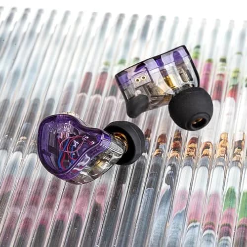 CCZ Melody In-Ear Monitors Wired Earbuds with 1DD 1BA Hybrid Drivers, Detachable 4N OFC Cable, 3.5mm Plug, Purple (16 Ohm, 110dB) | Studio Monitoring HIFI Bass thumbnail 9