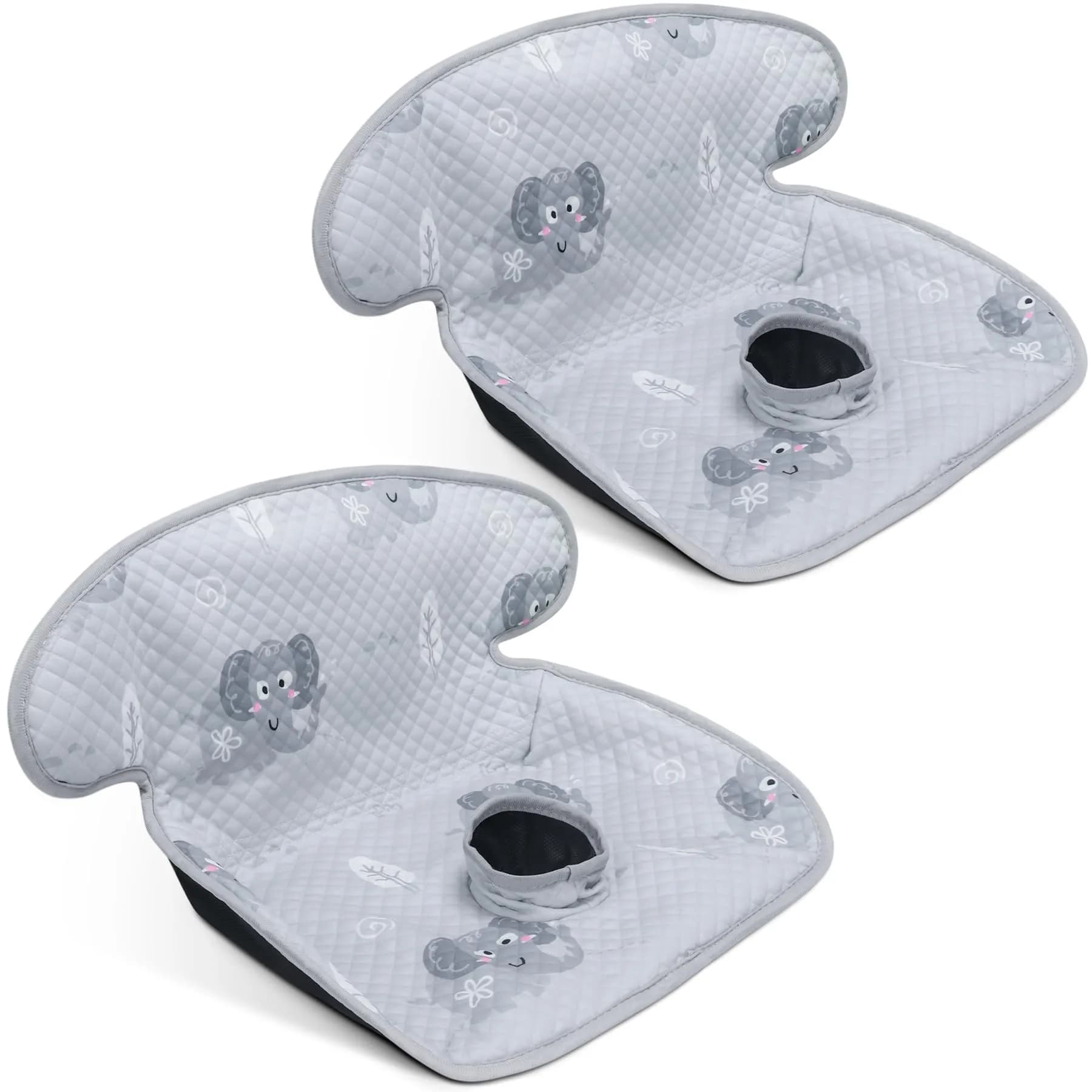 COOLBEBE 2 Pack Waterproof Car Seat Protector for Potty Training | Grey, Universal Fit, Leak-Proof — Grey