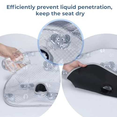 COOLBEBE 2 Pack Waterproof Car Seat Protector for Potty Training | Grey, Universal Fit, Leak-Proof thumbnail 4