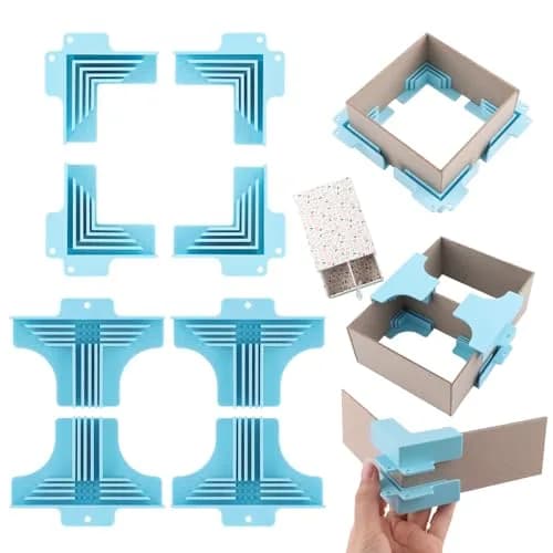BAOFALI 8-Pack Corner/Divider Assembly Clamps for Chipboard Boxes, 1-3mm Wide | Precision 90-Degree Holding Tool thumbnail 1