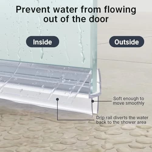 AmazerBath Shower Door Bottom Seal Strip 15.75" (39.37cm) 3-Pack | Stops Shower Leaks thumbnail 6