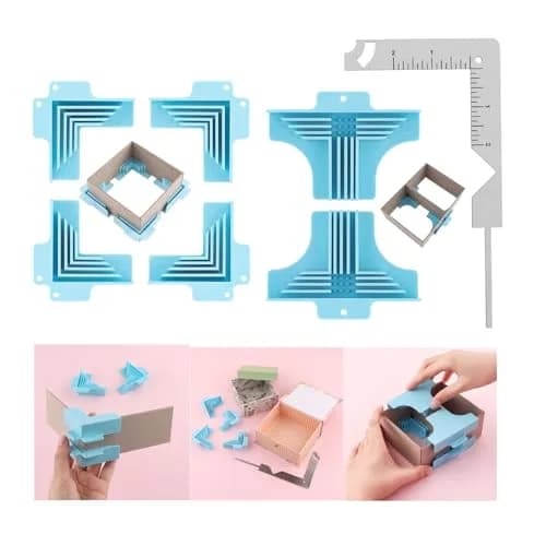 BAOFALI 9-Pack Corner Guides for Cartonnage & Box Making - 1mm to 3mm Chipboard | Precision 90-Degree Assembly thumbnail 1