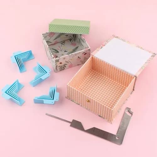 BAOFALI 9-Pack Corner Guides for Cartonnage & Box Making - 1mm to 3mm Chipboard | Precision 90-Degree Assembly thumbnail 8