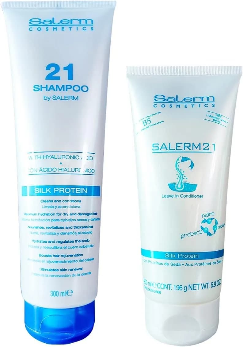 Salerm 21 Repair Shampoo & Mask Duo | Silk Proteins & Provitamin B5 for Damaged Hair - main product image