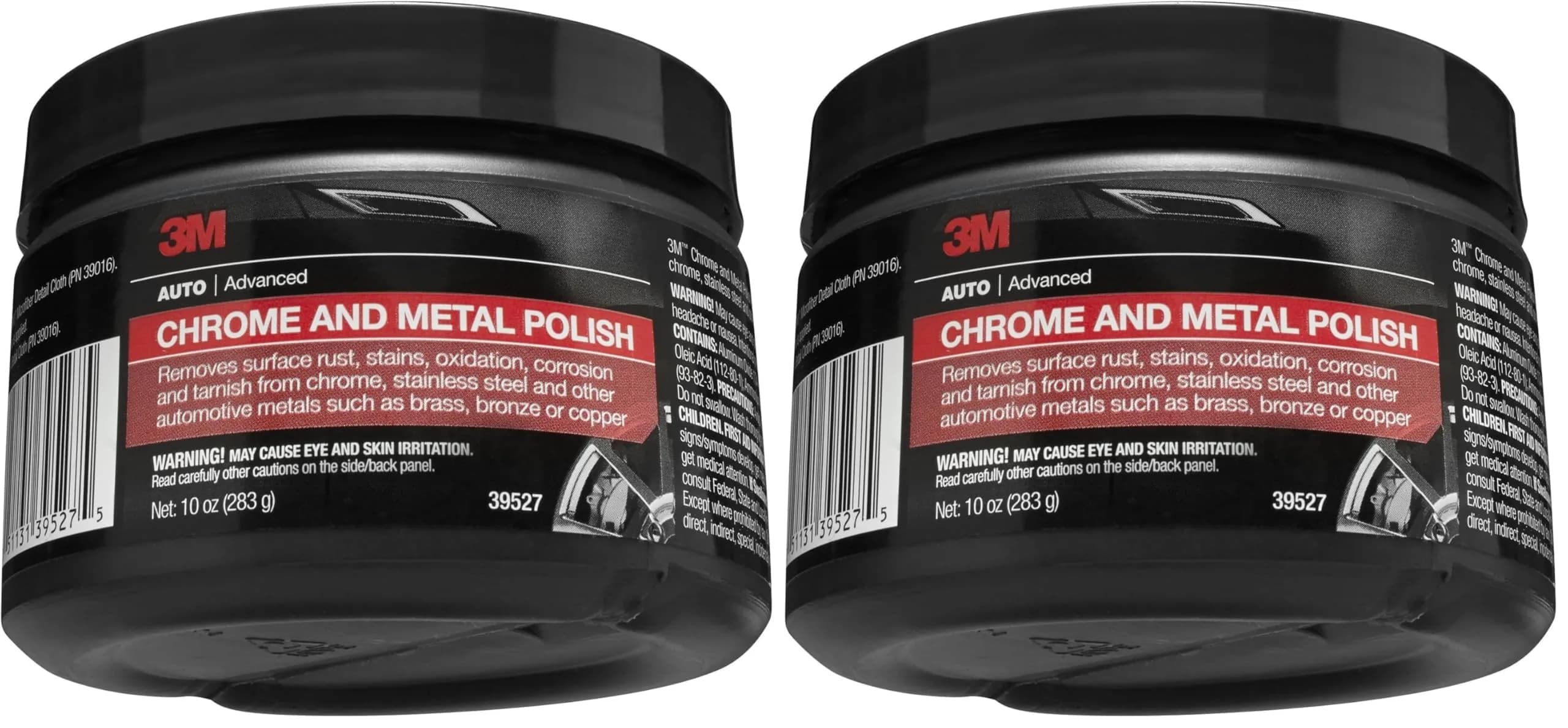 3M Chrome and Metal Polish 566 g (1.25 lb) Pack of 2 | Restores Shine on Automotive Metals - main product image