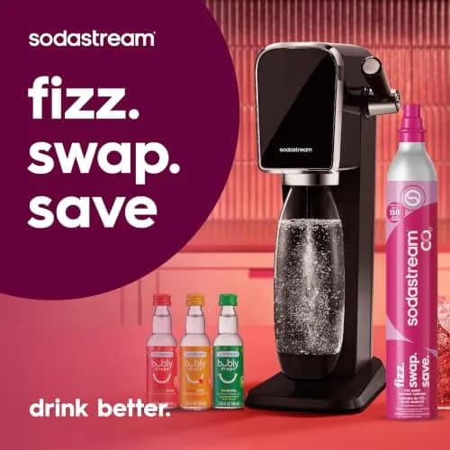 SodaStream Pink Quick Connect CO2 Cylinder & bubly Drops Bundle | Makes 60L Sparkling Water | Fits TERRA, ART, ENSO Machines thumbnail 9