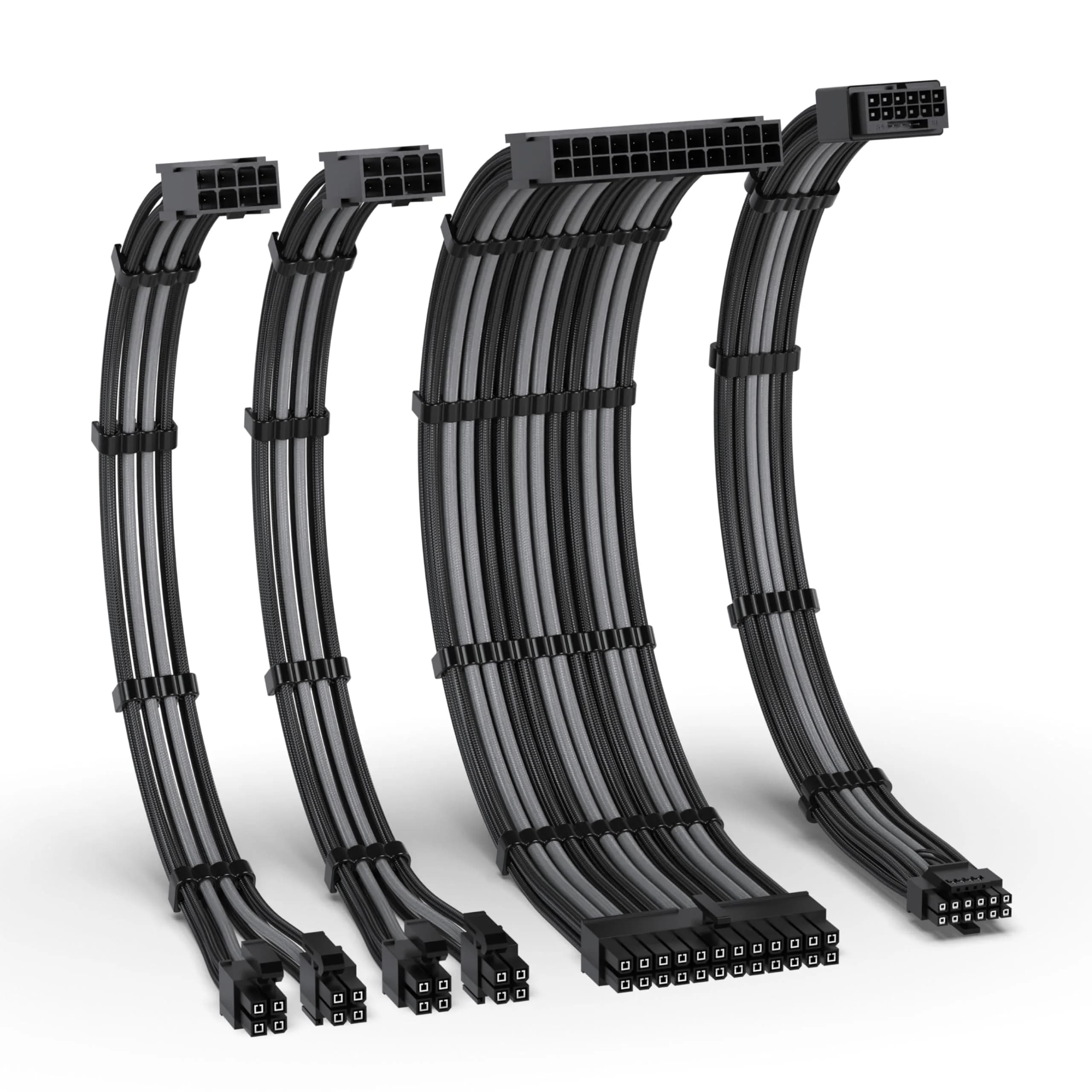 EZDIY-FAB 12VHPWR PSU Extension Cable Kit 300mm (12cm) | Black Grey - main product image