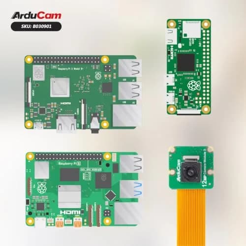 Arducam Raspberry Pi Camera Module 3 12MP IMX708 102° Wide Angle Fixed Focus HDR Camera | Compatible with Raspberry Pi 5, 4, 3, 2, Zero W thumbnail 7