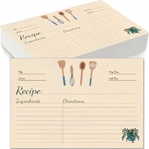 YOJO Recipe Cards,50 Count 4x6 | Minimalist Cardstock for Kitchen & Gifts thumbnail 1