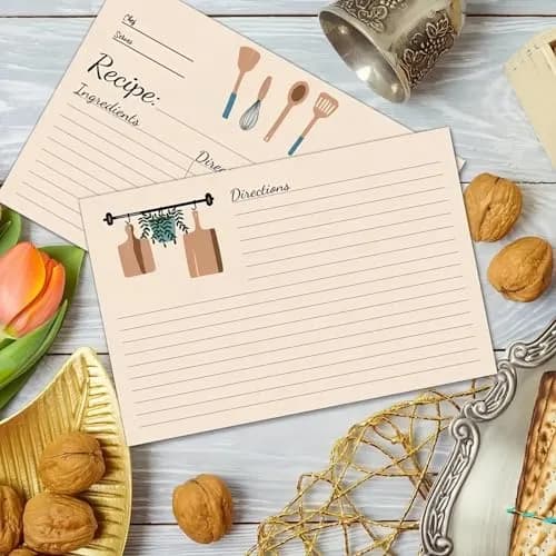 YOJO Recipe Cards,50 Count 4x6 | Minimalist Cardstock for Kitchen & Gifts thumbnail 6