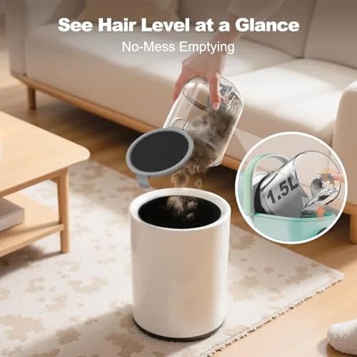 Afloia Pet Grooming Kit - 6-in-1 Dog & Cat Grooming Vacuum & Clippers, Green | All-in-One Home Pet Care thumbnail 6