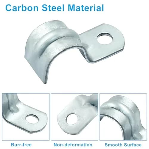 Biaungdo M12 1/2 Inch Rigid Pipe Strap, 30 Pcs, Zinc Plated Steel | Heavy Duty Conduit Clamp for Pipes & Cables thumbnail 4