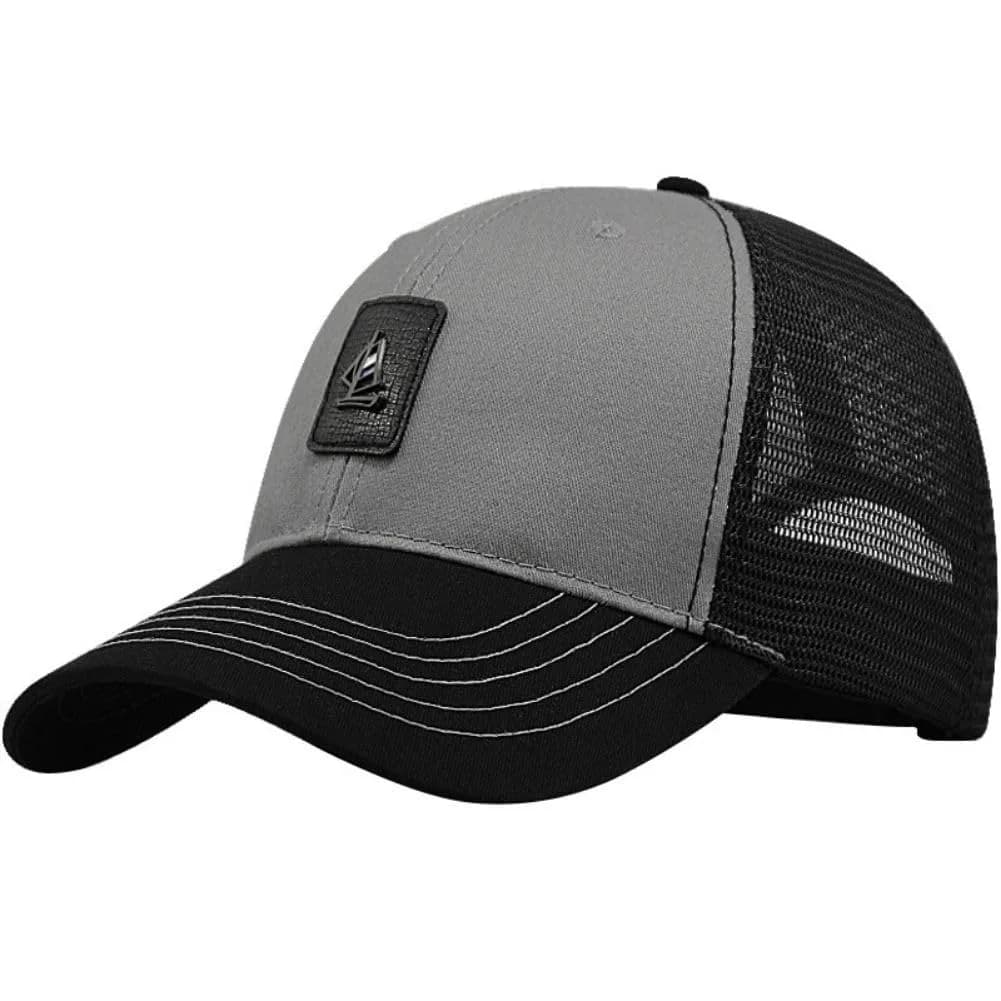 FASHIXD Big Head Oversize XXL Baseball Cap Khaki | Adjustable Cotton Sun Hat for Large Heads — Mesh-grey