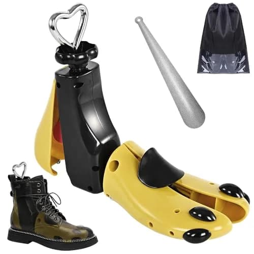 eachway Shoe Stretcher Women Men Adjustable Width Length for Wide Feet (L Men's 10-14) Yellow | Custom Fit Relief thumbnail 1