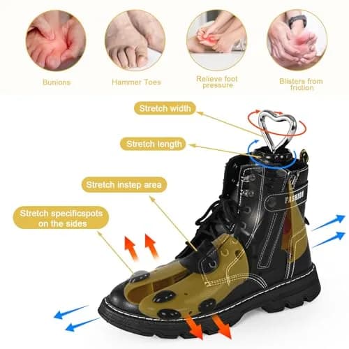 eachway Shoe Stretcher Women Men Adjustable Width Length for Wide Feet (L Men's 10-14) Yellow | Custom Fit Relief thumbnail 4