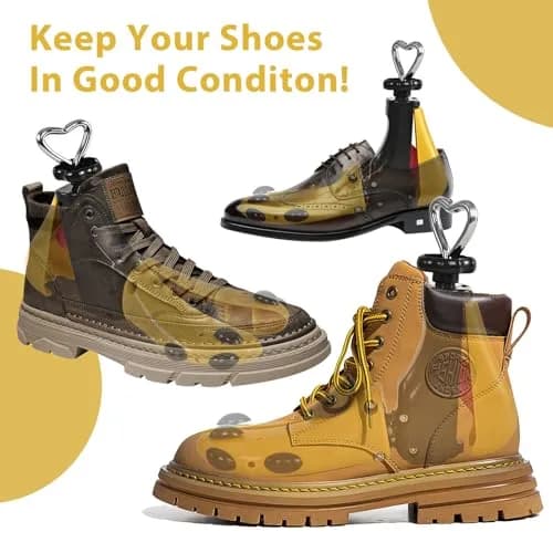 eachway Shoe Stretcher Women Men Adjustable Width Length for Wide Feet (L Men's 10-14) Yellow | Custom Fit Relief thumbnail 5