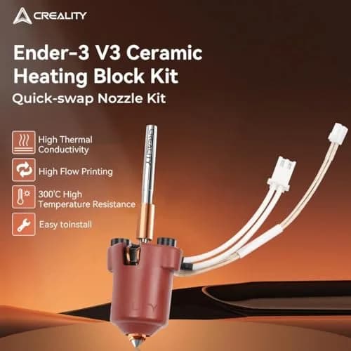 Creality Ender 3 V3 Hotend Kit, Unicorn Quick Swap All Metal Integrated Nozzle, 60W Ceramic Heating Block, 300°C Max Temp thumbnail 2